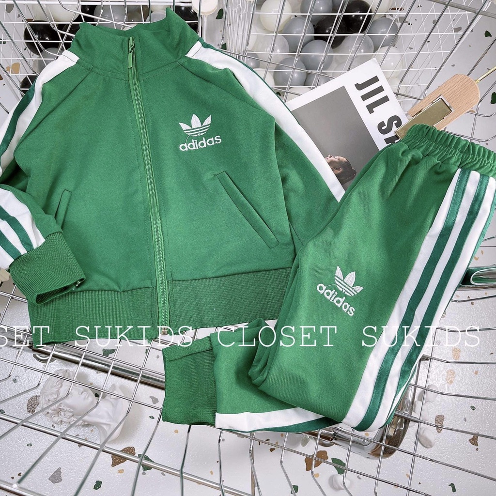 Bộ nỉ thể thao cho bé, Set nỉ thu đông bé trai bé gái 10-40kg