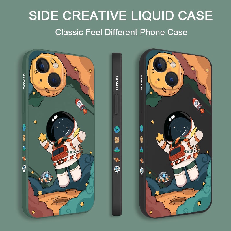 Ốp Điện Thoại Silicone Dẻo In Hình Phi Hành Gia Cho IPhone 8 7 6 6S Plus SE 2020