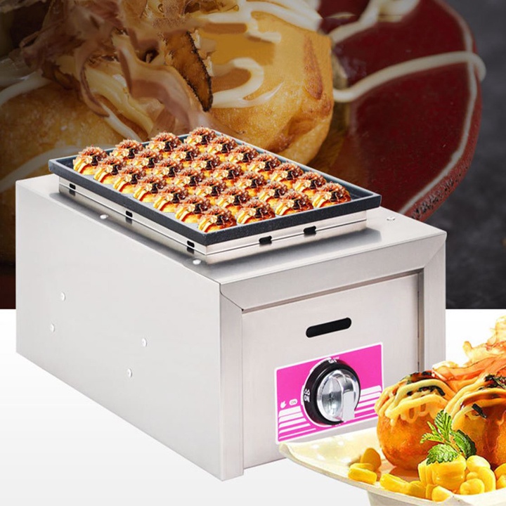 Máy làm bánh bạch tuộc gas 28 lỗ nhật bản Takoyaki