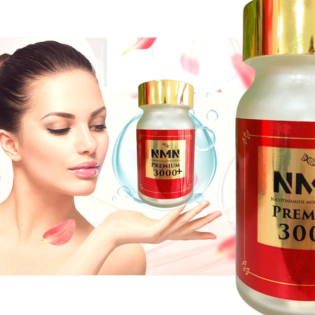 Viên uống NMN Premium 3000+ 60 viên Nhật Bản, Hỗ trợ làm đẹp da & sức khỏe, Viên NMN 3000+ giúp da sáng mịn