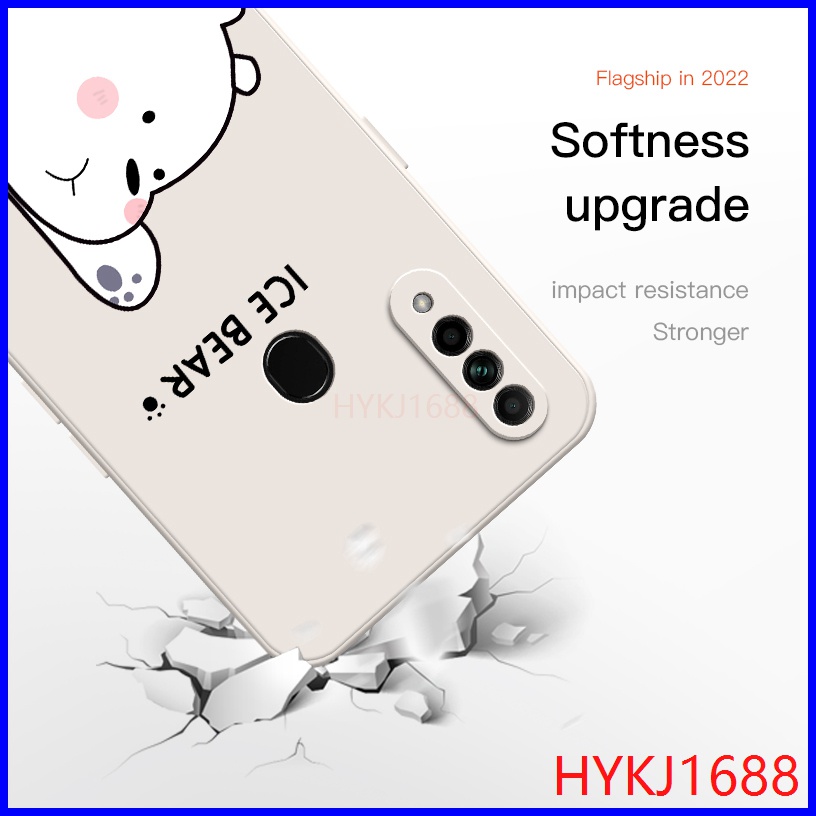 Ốp lưng OPPO A31 2020 Ốp Điện Thoại tpu Silicon Hình Gấu Và Mũ Cho OPPO A31 2020 HBX