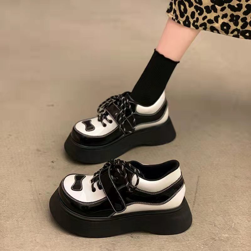 Hàng Có Sẵn Giày Búp Bê jk Đế Dày Bằng Da Phong Cách Preppy Mùa Xuân Mới Cho Nữ