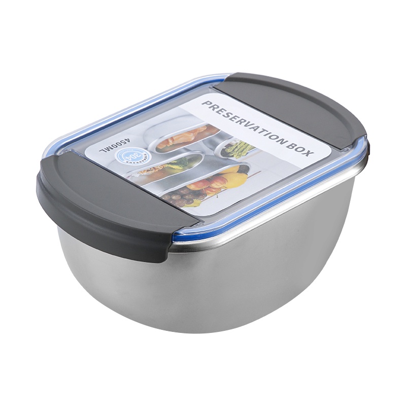 Hộp đựng thực phẩm lạnh KM inox hình bầu dung tích 500 ml-2800 ml