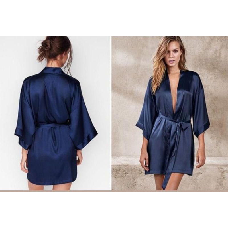 Áo choàng kimono lụa F21 VNXK áo khoác ngủ satin dáng dài forever 21 xuất khẩu dư xịn