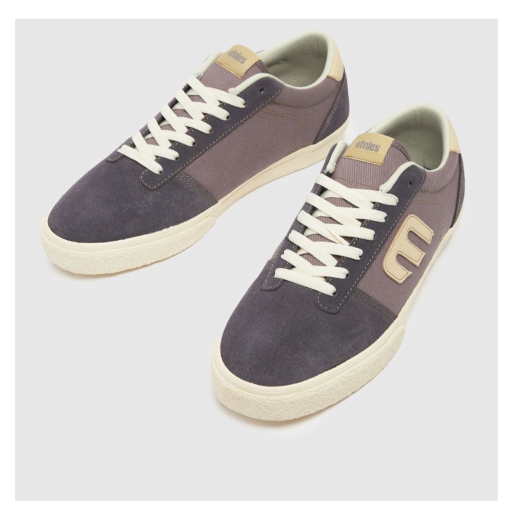 Giày Etnies cho nam và nữ màu tím logo trắng sữa, hàng VNXK