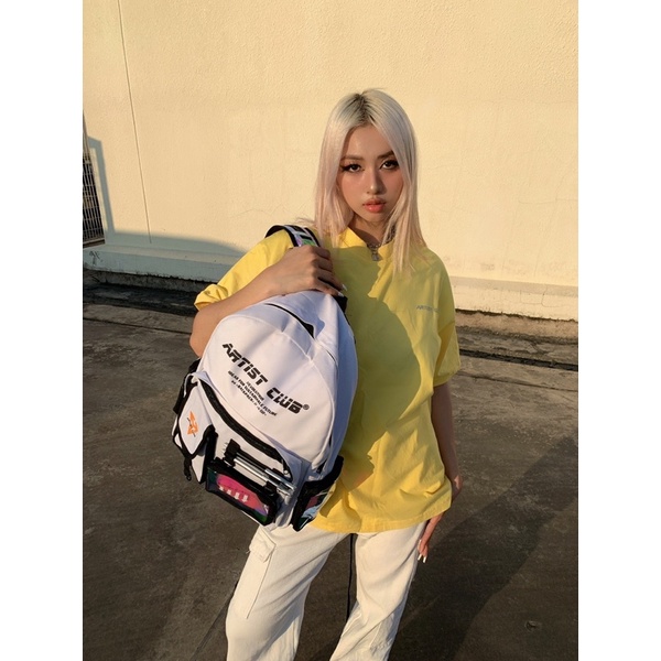 Áo thun T-shirt Oversized hình in phản quang Artist Club REFLECTIVE VÀNG