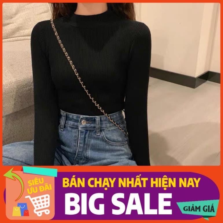 Áo len tăm, áo len cổ 3 phân chất mịn hàng Quảng châu