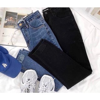 [Bigsize 32-36] Quần Jean Skinny Rách Gấu, 3 Màu Đen/Nhạt/Đậm, Lưng Cao Qua Rốn-Độ Co Giãn 10cm