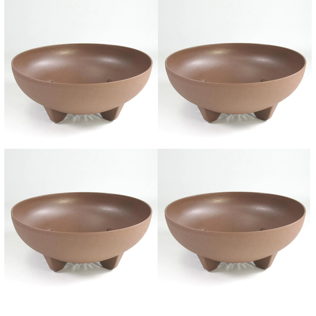 Daiso Chậu cây tròn màu nâu 33cm