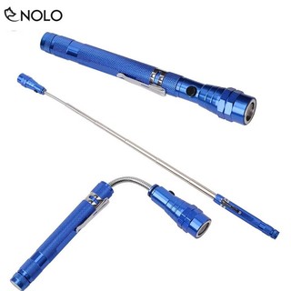 Đèn Pin Siêu Sáng Có Thể Kéo Dài Uốn Cong 2 Đầu Hít Nam Châm Chất Liệu Hợp Kim Nguồn Pin LR44