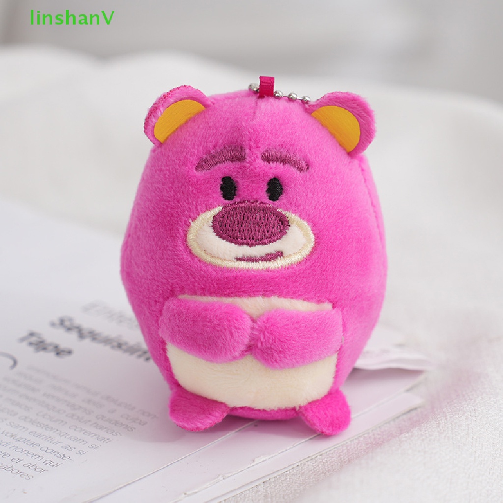 1 Búp Bê Nhồi Bông Hình Gấu Dâu Tây Trang Trí Túi Xách / Móc Khóa Quà Tặng