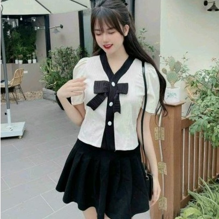 Áo Phối Nơ Siêu Xinh