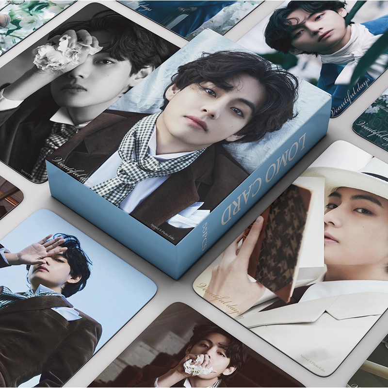 Hộp 55 Ảnh Thẻ LOMO Nhóm Nhạc BTS V 2023