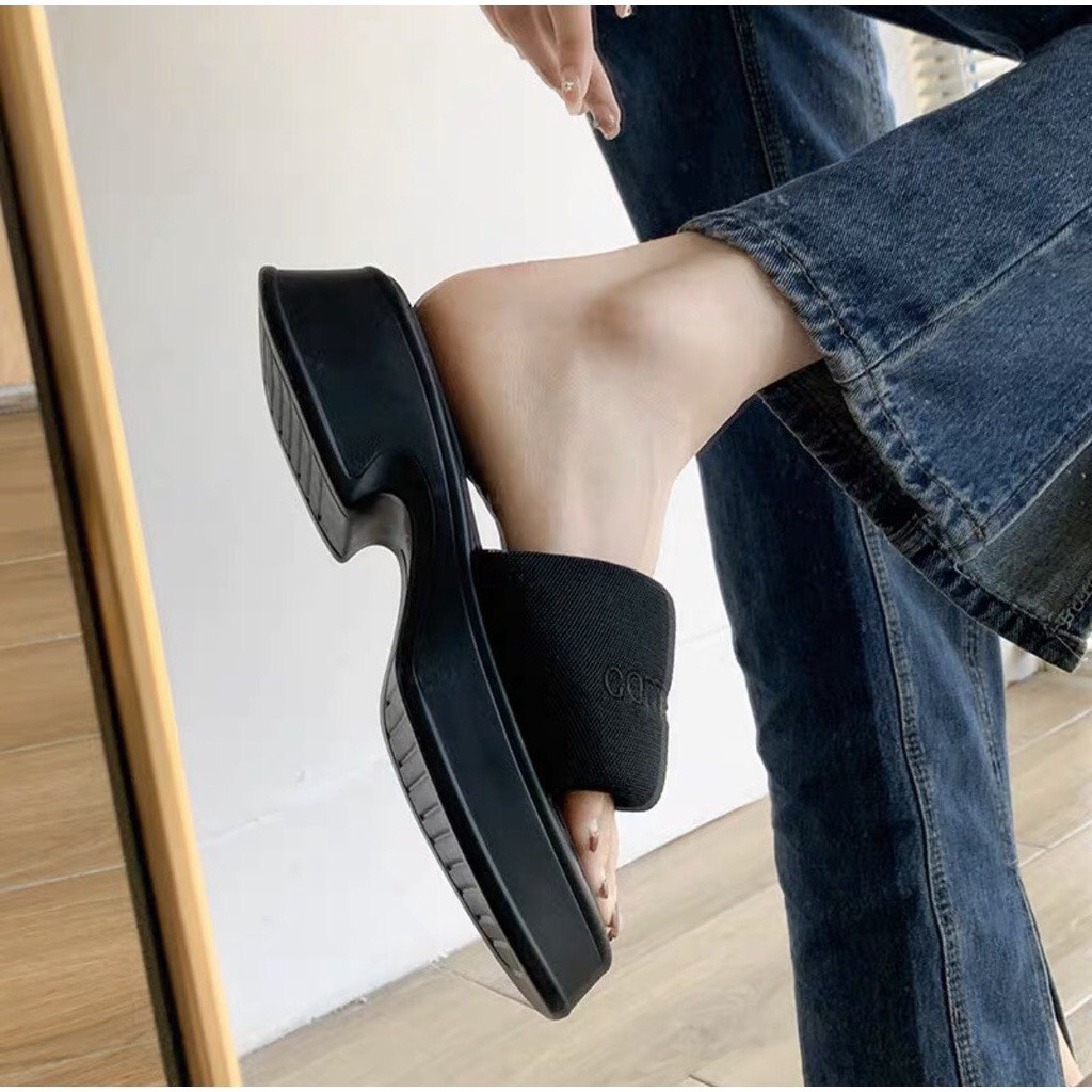 Dép nữ phiên bản mới ôm chân - Quai ngang 5p đế dày thời trang mã K41