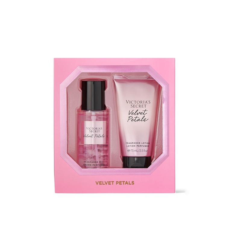 Bộ Quà Tặng Xịt Thơm Và Dưỡng Thể VICTORIA'S SECRET VS Mini Mist Lotion Gift Set 75ml x 2