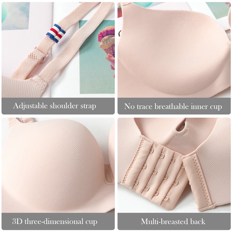 Áo Lót Nâng Ngực Không Đường May Thoải Mái Thời Trang Cho Nữ