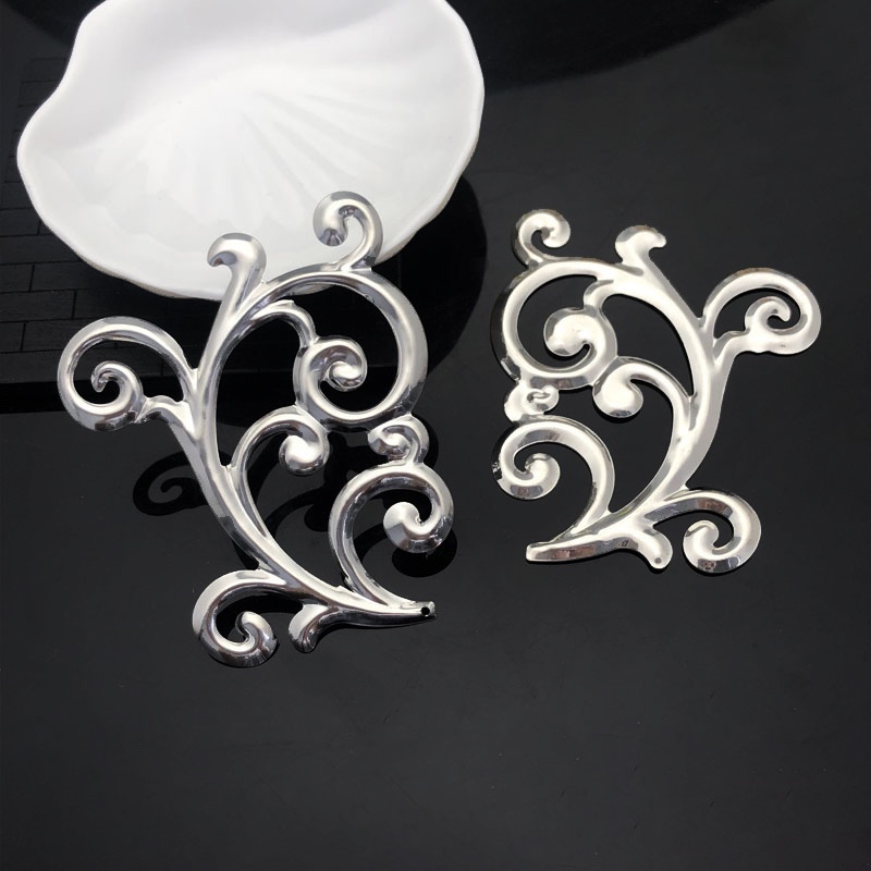 1 cặp 2 phiến họa tiết 71*90mm làm vương miện Lolita nguyên liệu làm trâm làm trang sức cổ trang