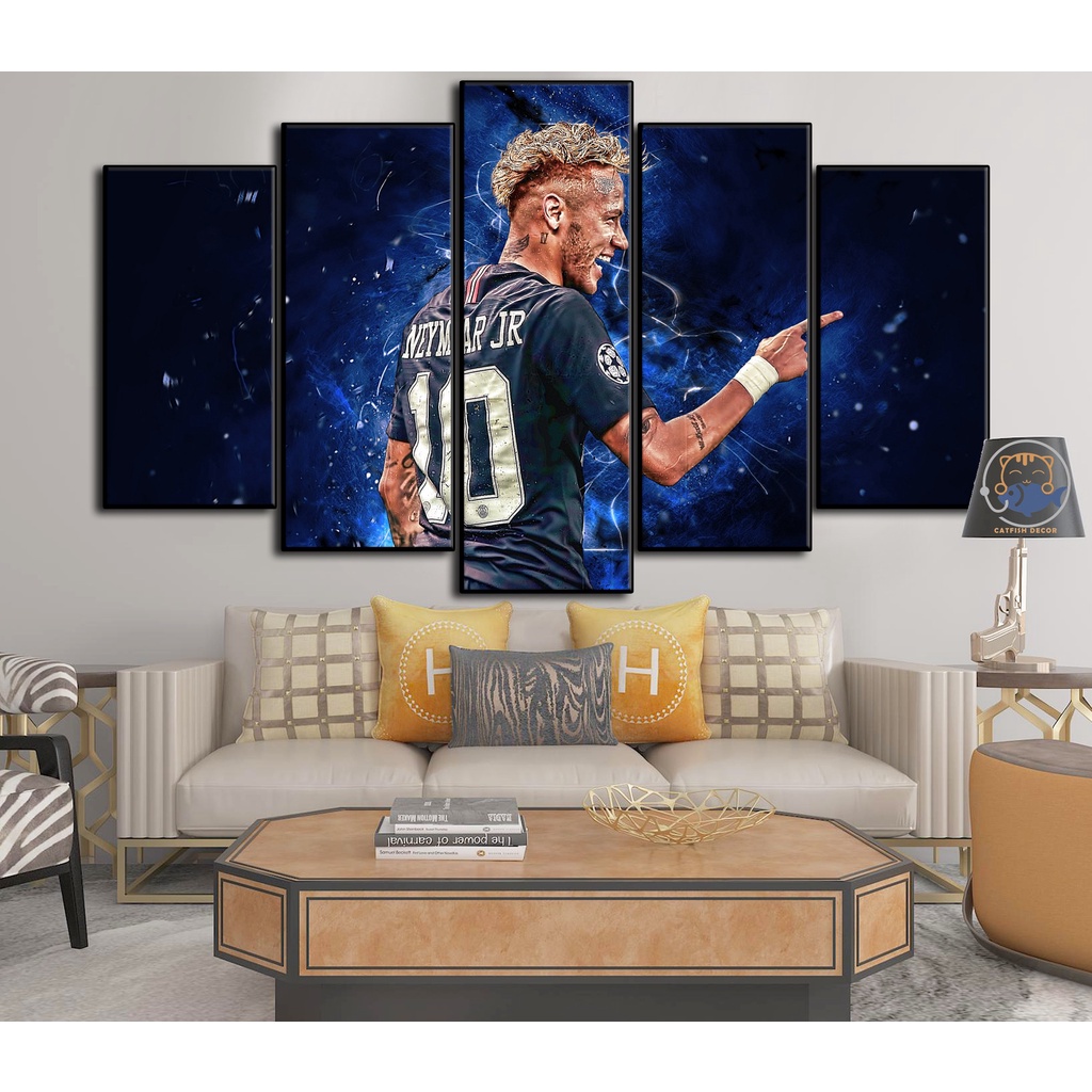 Tranh Dán Tường Decor - chủ đề Bóng Đá - Cầu Thủ - Ronaldo - Messi - Neymar - Mbappe - 7