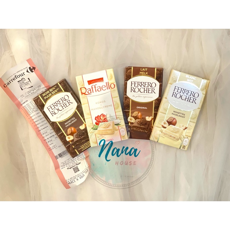 (Mới) Chocolate Socola Ferrero Rocher loại thanh 90gram mới phát hành của Pháp cực ngon - bill ✈️ hàng air từ Pháp về