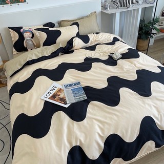 Bộ Ga Giường (Hình Thật) Chần Bông Sóng Nước Nhẹ Nhàng Mát Cotton 1M2*2M-1M4*2M- 1M6*2M-1M8*2M