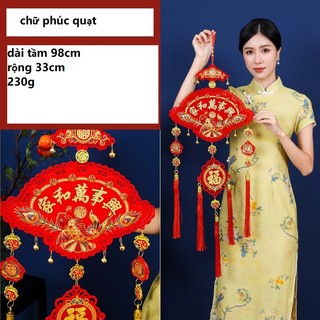 Liễng treo trang trí tết hình quạt lớn