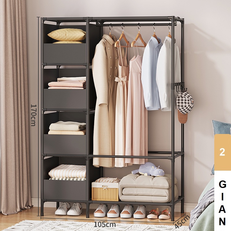 TỦ QUẦN ÁO KIỂU DÁNG MỚI NHỎ XINH PHÙ HỢP CHO HSSV Ở TRỌ GIÁ RẺ