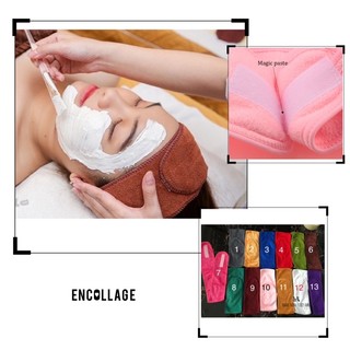 Băng đô dính nhám spa, băng đô quấn đầu, thêu logo yêu cầu