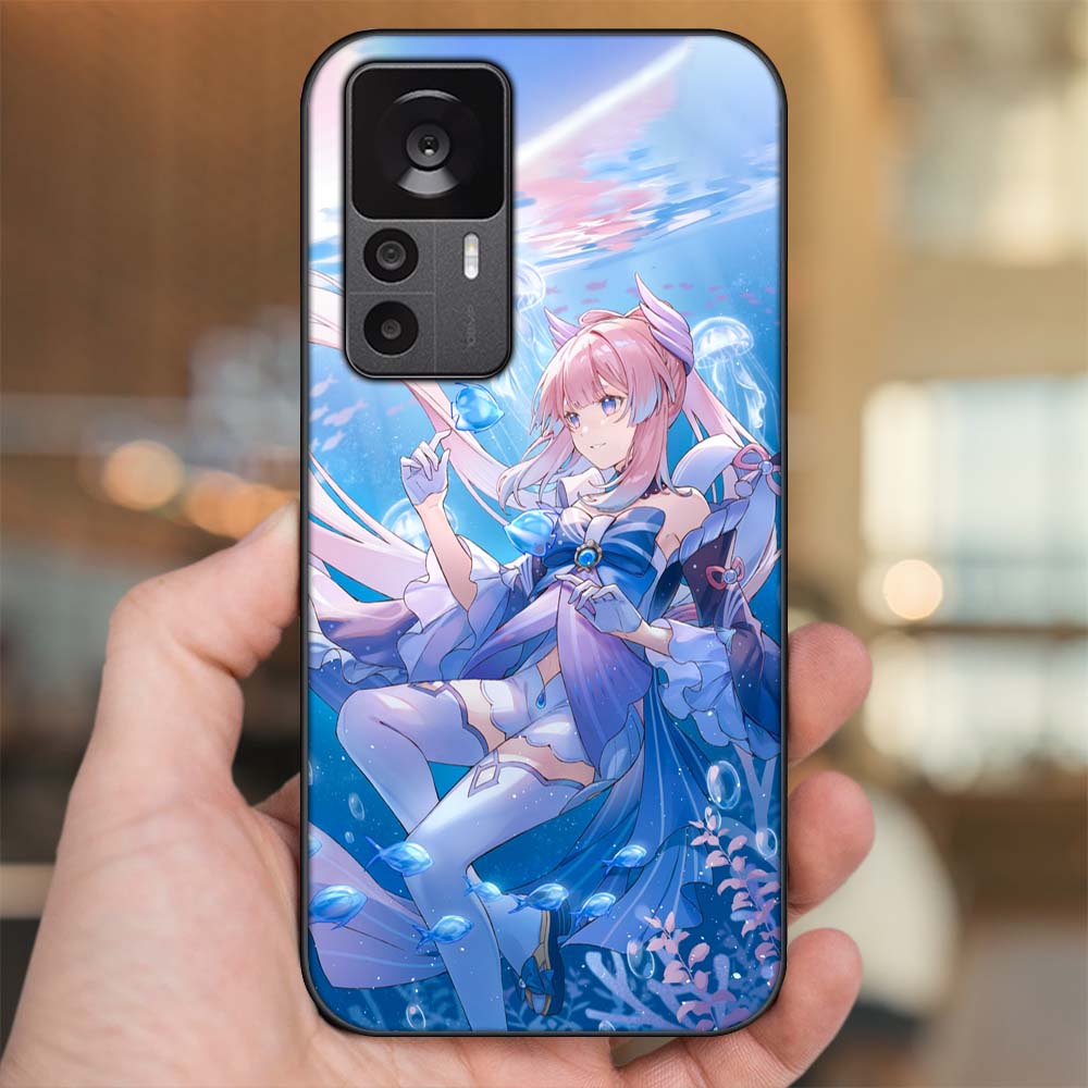 Ốp lưng Xiaomi 12T Pro viền đen in hình Sangonomiya Kokomi Genshin Impact