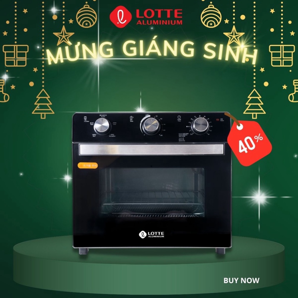 Lò Nướng Chân Không, Chiên, Sấy Đa Năng 23L (9in1)- LOTTE Aluminium, công nghệ Air Fryer (LTP-OAF23-B) Gume_Store