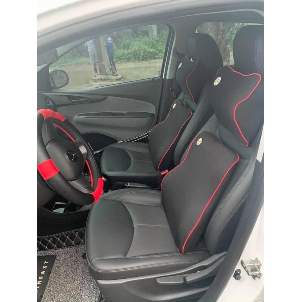 Tựa đầu và tựa lưng cao su non nguyên khối - gối tựa đầu tựa lưng trên ô tô siêu đàn hồi chống đau mỏi lưng, vai và cổ