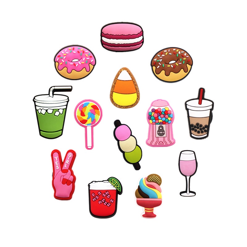 Jibbitz Crocs Phụ kiện khóa kẹo Snack Dòng PVC Giày Badge Trang trí FZL77