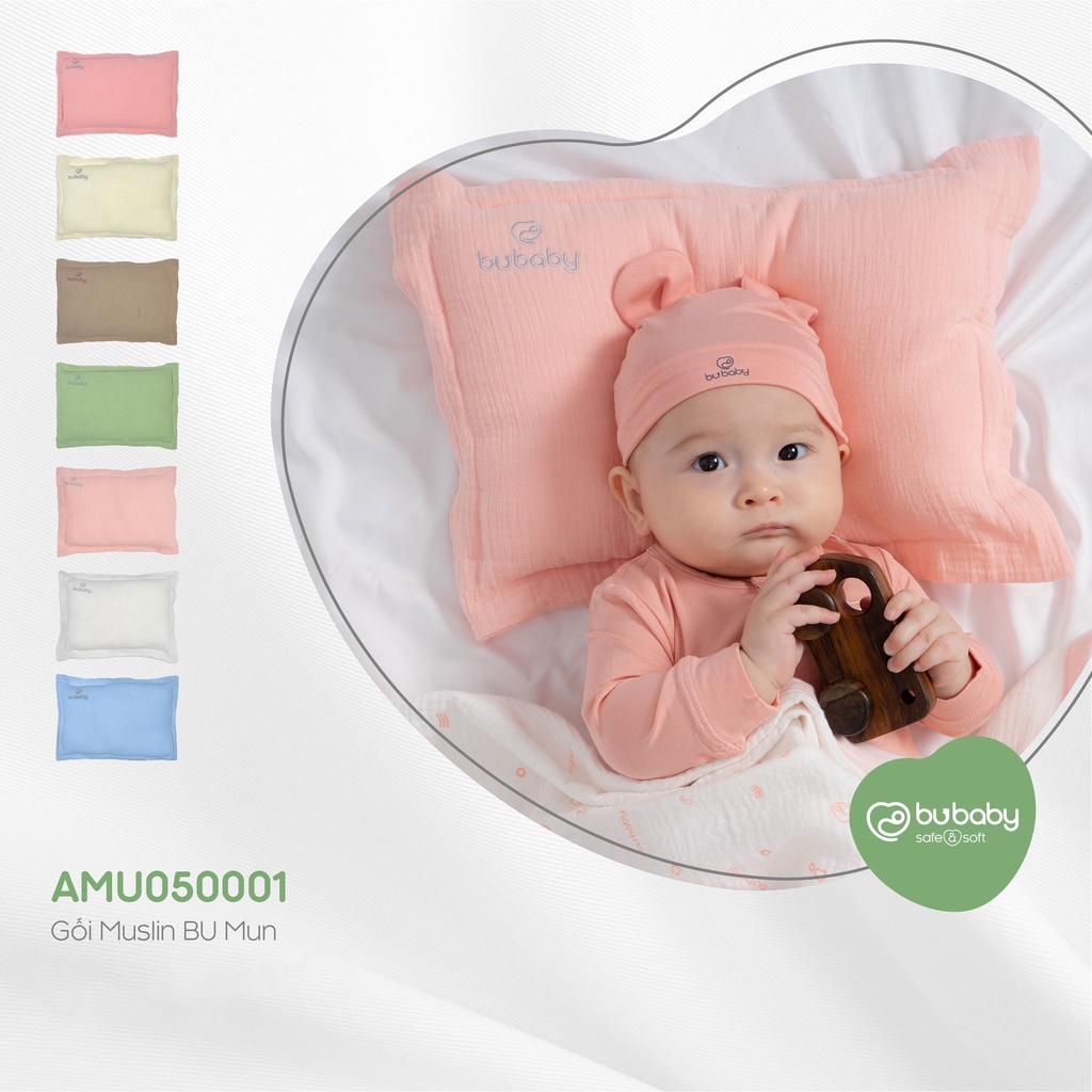 Gối Bông Sơ Sinh, Chăn Sợi Tre Đa Năng - Bu Baby Bình Dương