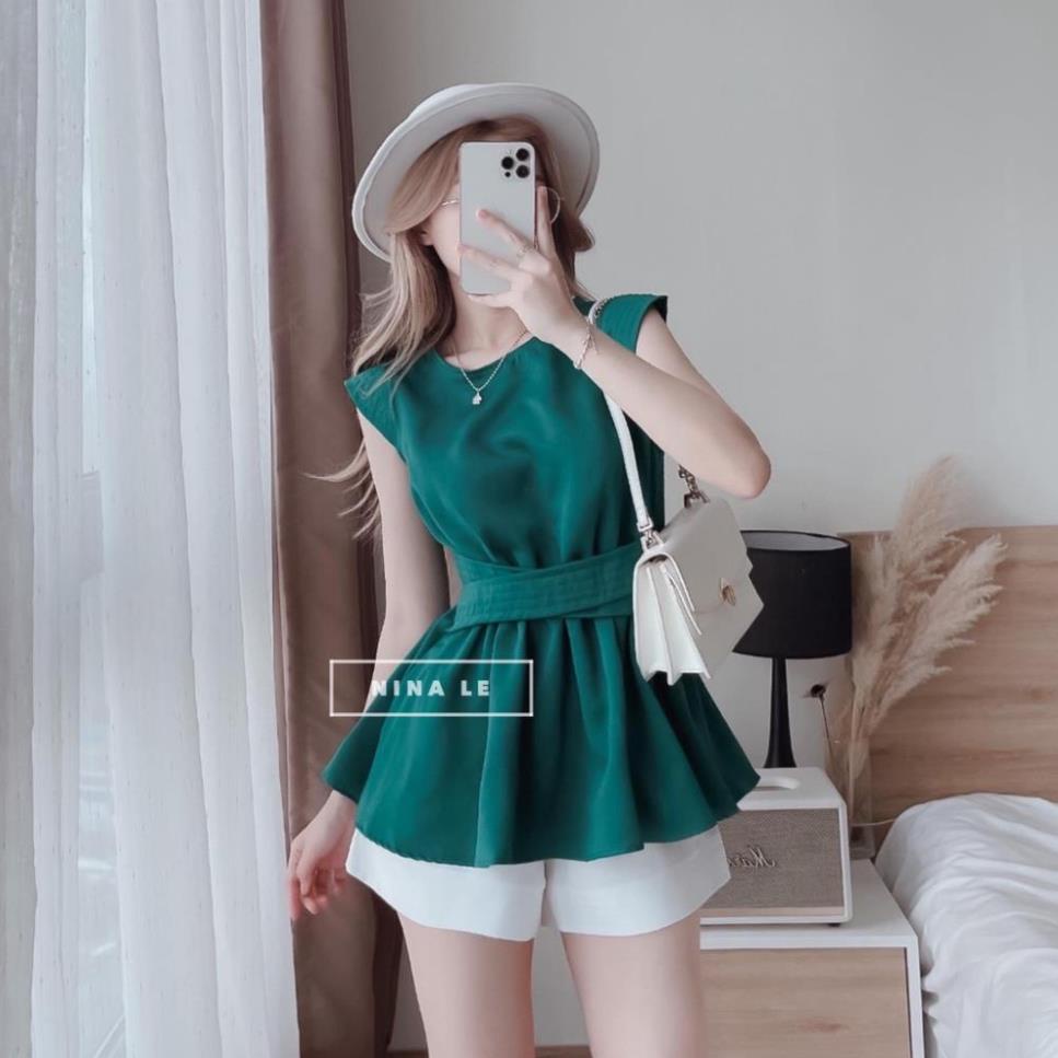 𝗩𝗶𝗱𝗲𝗼 𝗔̉𝗻𝗵 𝗧𝗵𝗮̣̂𝘁 ✔ SET BỘ LỤA CỔ TRÒN XẾP ĐAI LY MIX QUẦN SHORT ĐÙI