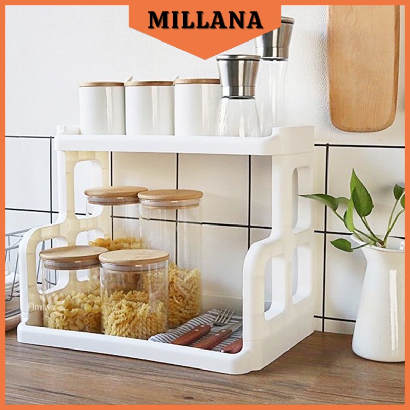 Kệ Gia Vị Nhà Bếp 2 Tầng Việt Nhật MILLANA SHOP HA310