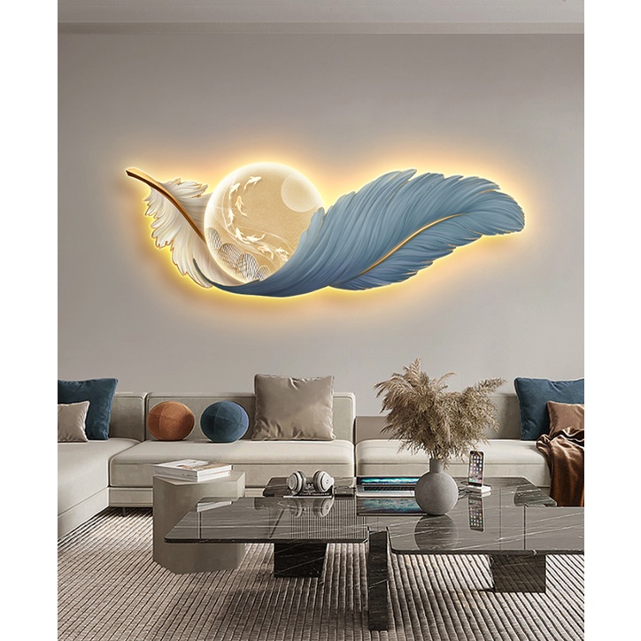 Tranh Tráng Gương Điện Led 2023 Mẫu Đông Hồ Tranh Lông Vũ