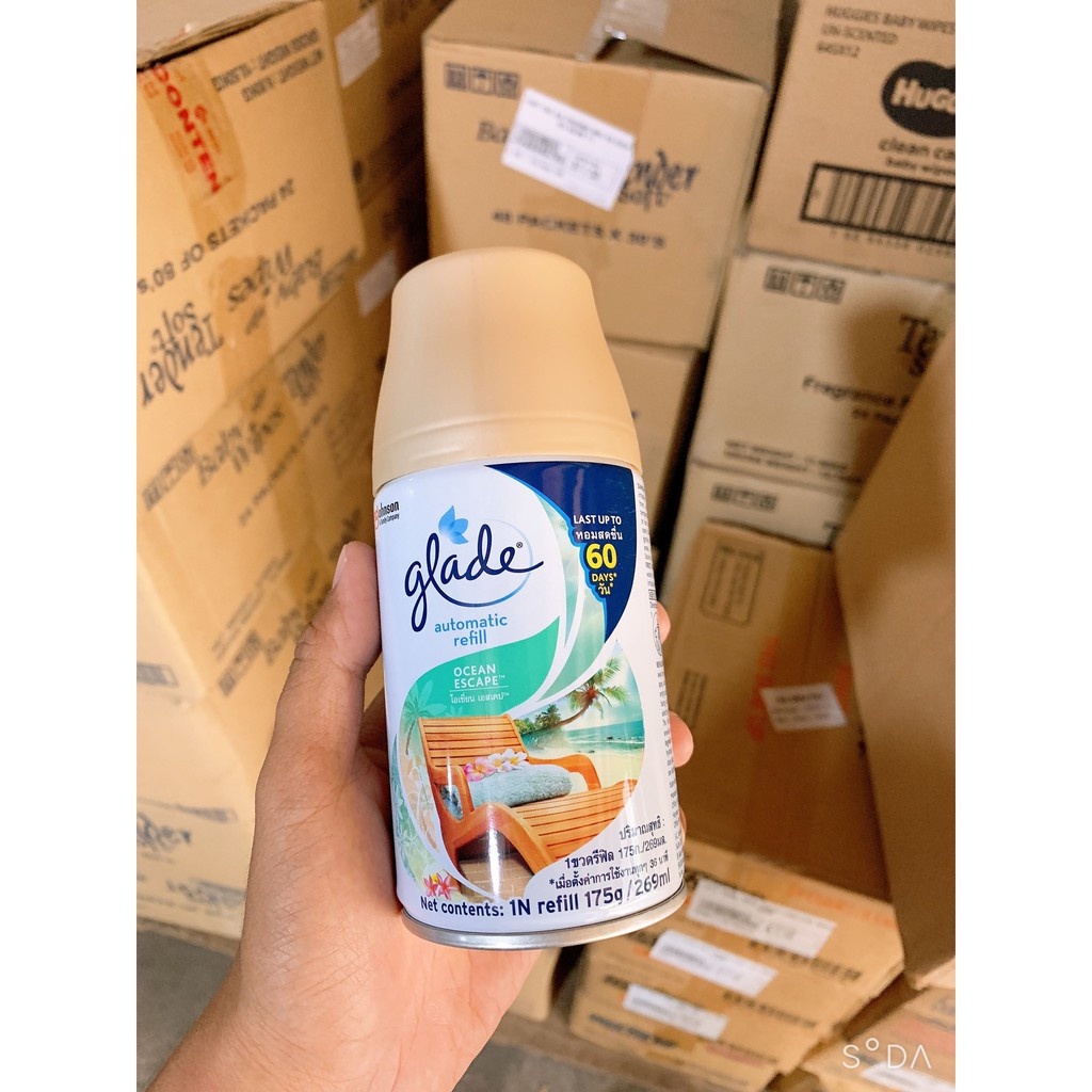 Máy Xịt Thơm Phòng Tự Động GLADE 9 Hương Thơm Dịu Nhẹ, Thay Lõi 269ml,[100% CHÍNH HÃNG] - Fidi Beauty