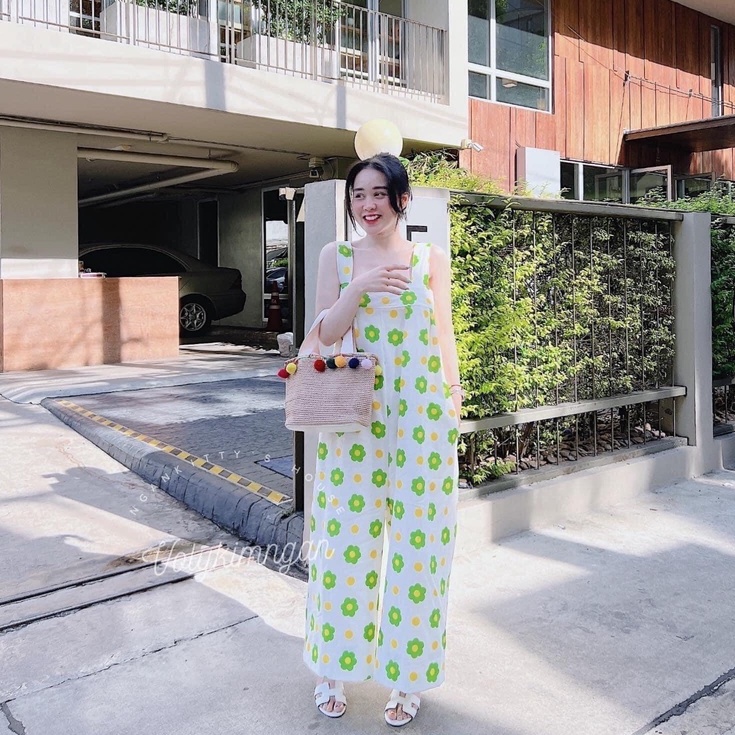 Jumpsuit Đồ Bay Dáng Rộng Màu Sắc Thời Trang Mùa Hè Cá Tính Thái Lan