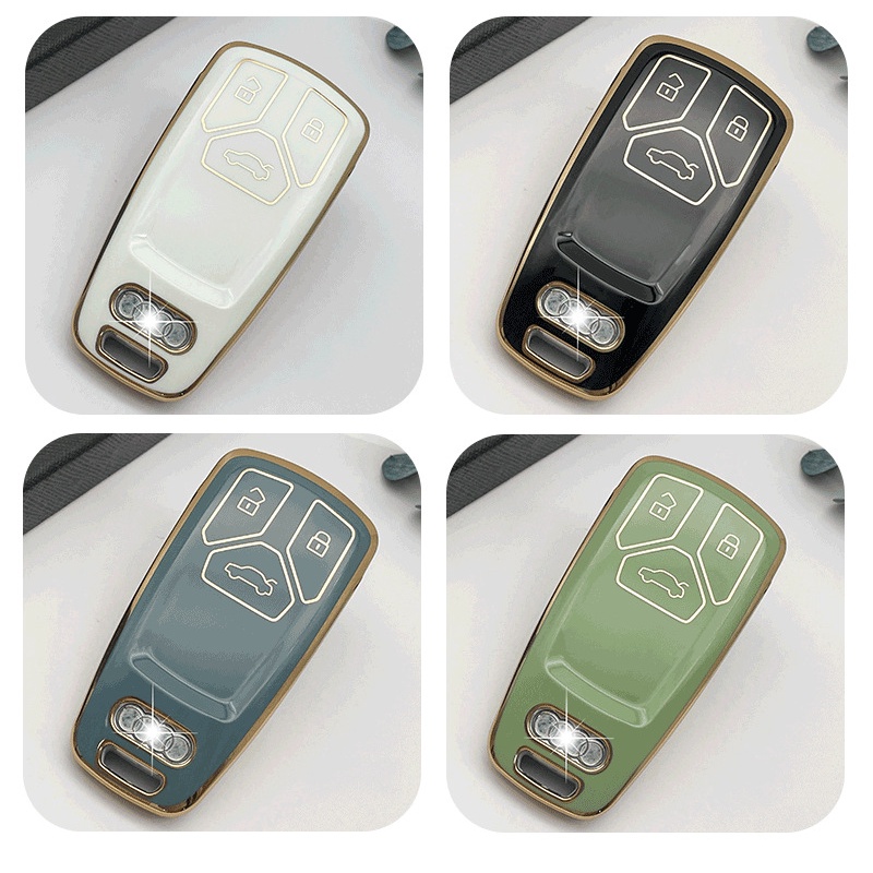 Bao Da, Vỏ Bảo Vệ, Ốp Chìa Khóa, Bọc Chìa Khóa Cao Cấp Dùng Cho Xe Ô Tô Audi A3, A4, A5, A6, A7, A8, A4L, A6L, Q5, Q7