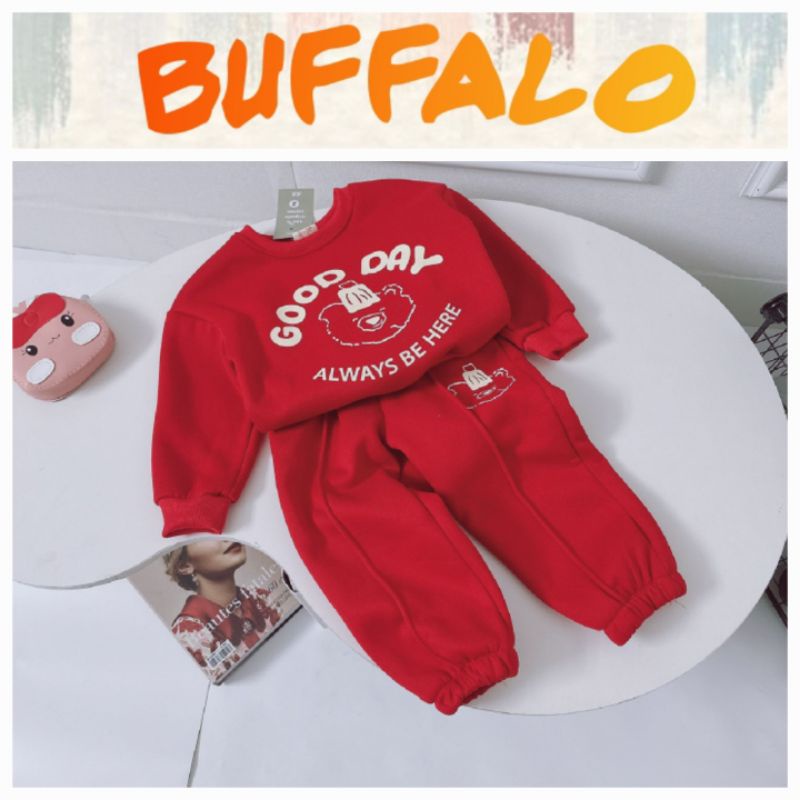 Set bộ nỉ đỏ good day đáng yêu