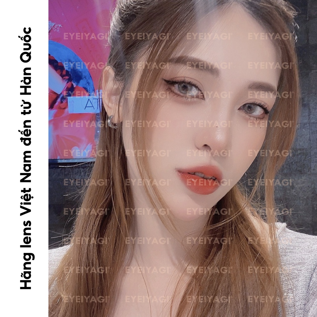 Kính Áp Tròng Premium Silicone Hydrogel màu xám tây Nora Gray | Anti UV