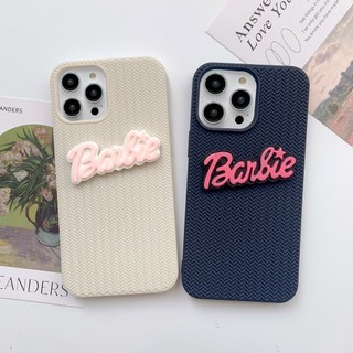 16promax Ốp Lưng Dệt DIY Barbie Mềm Dành Cho iPhone 15 14 13 12 11 Pro Max Chống Rơi XsMax XR X Xs Ốp Lưng Mềm 7 8 Plus Vỏ Điện Thoại Di Động