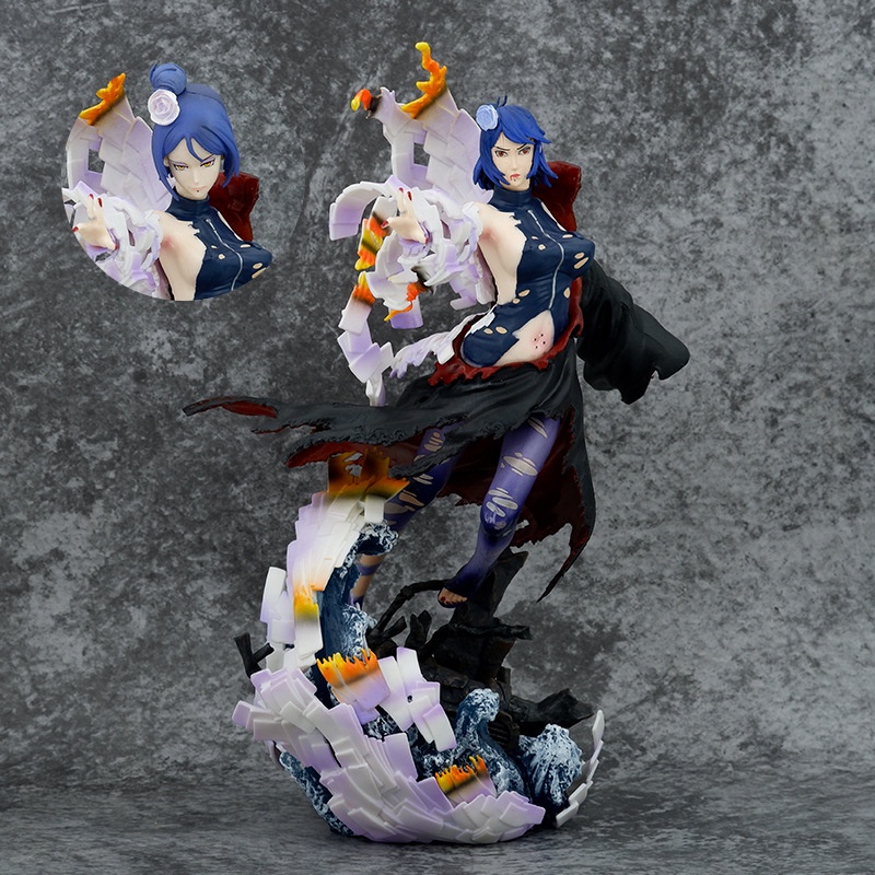 Mô hình Naruto Konan Akatsuki cao 33cm fullbox màu, figure anime Naruto mới nhất