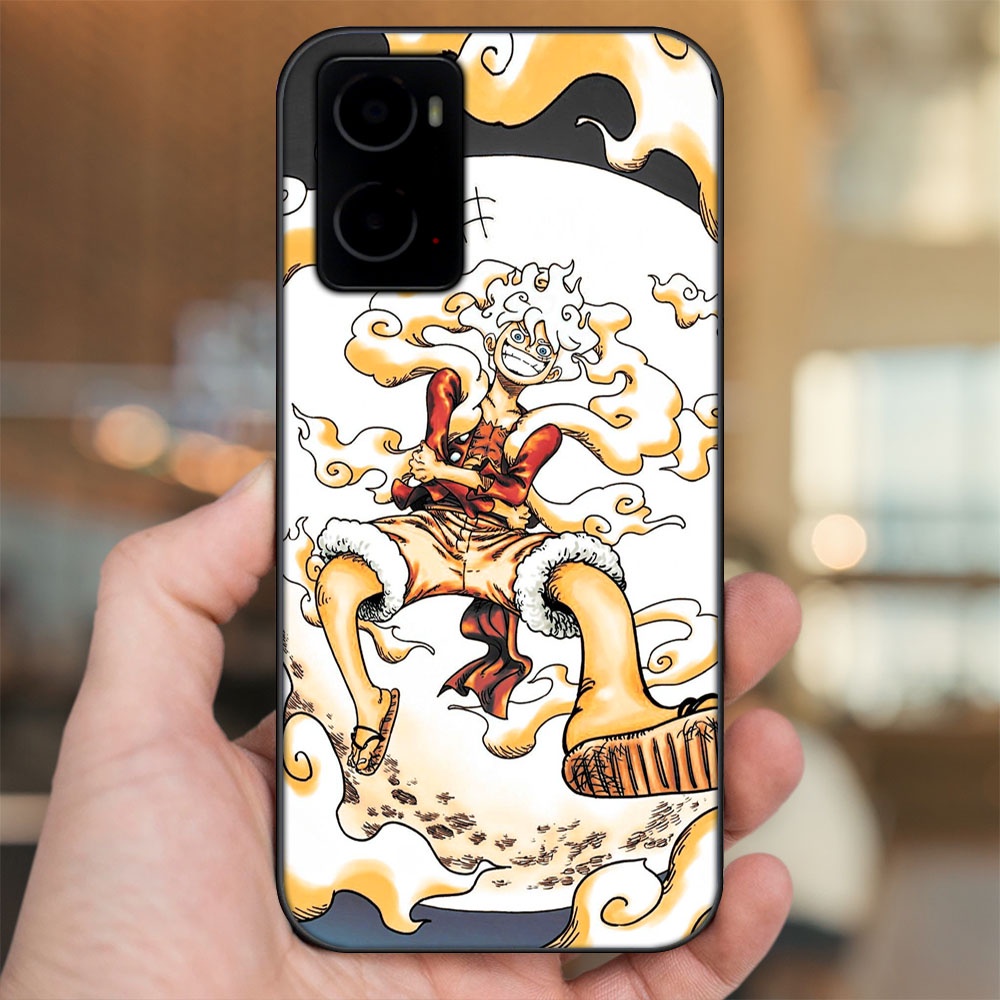 Ốp lưng Oppo A76 viền đen in hình Luffy Gear 5 Nika One Piece Đảo Hải Tặc