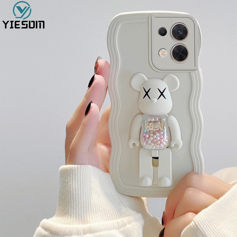 Ốp Điện Thoại Silicon Mềm Có Giá Đỡ Hình Gấu Kaws Cát Chảy Nhiều Màu Cho OPPO Reno 8 7 6 5 Pro 8Z 7Z 2 2F 5G