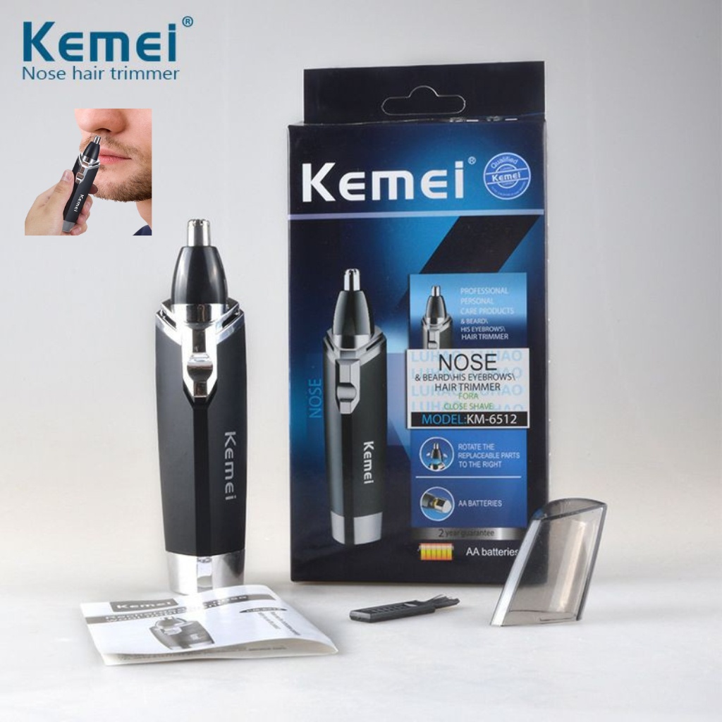 Máy tỉa lông mũi Kemei KM-6512, máy cắt cạo lông mũi chính hãng - Ting_Ting Store