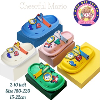 Dép sục cross xq-7701 cheerful mario 2022 cho bé trai bé gái 2-10 tuổi - ảnh sản phẩm 1