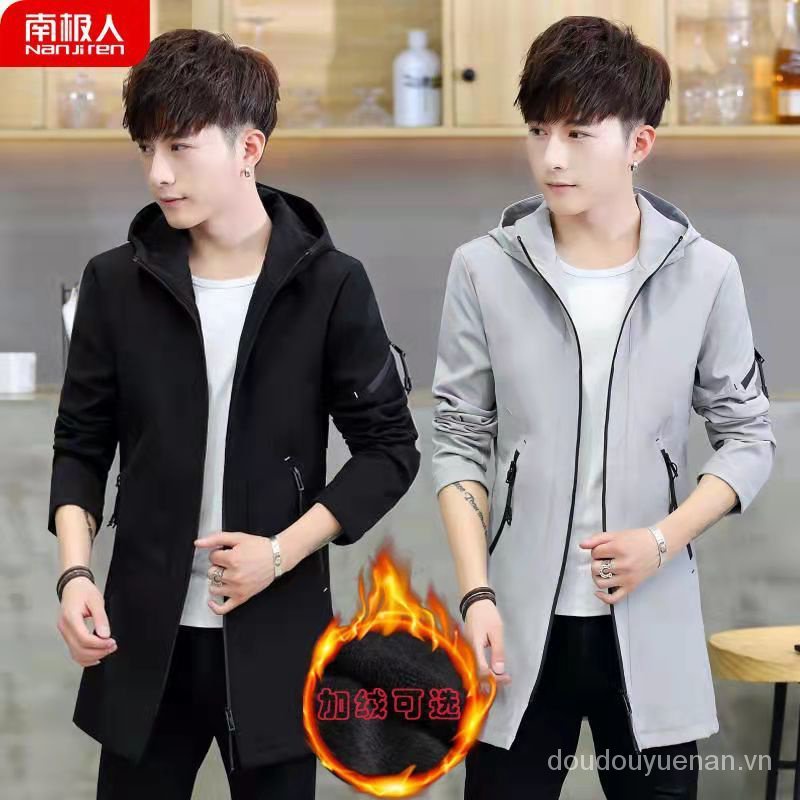 Áo Khoác Lót Lông Cừu Dày Dáng Ôm Vừa Vặn Mùa Thu Đông Phiên Bản Hàn Quốc Cho Nam Sinh