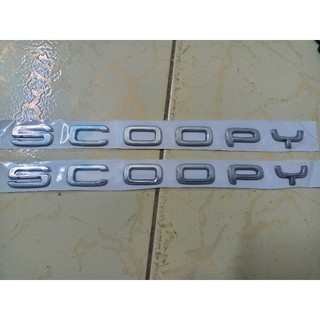 Bộ tem nổi Scoopy màu crôm bạc new