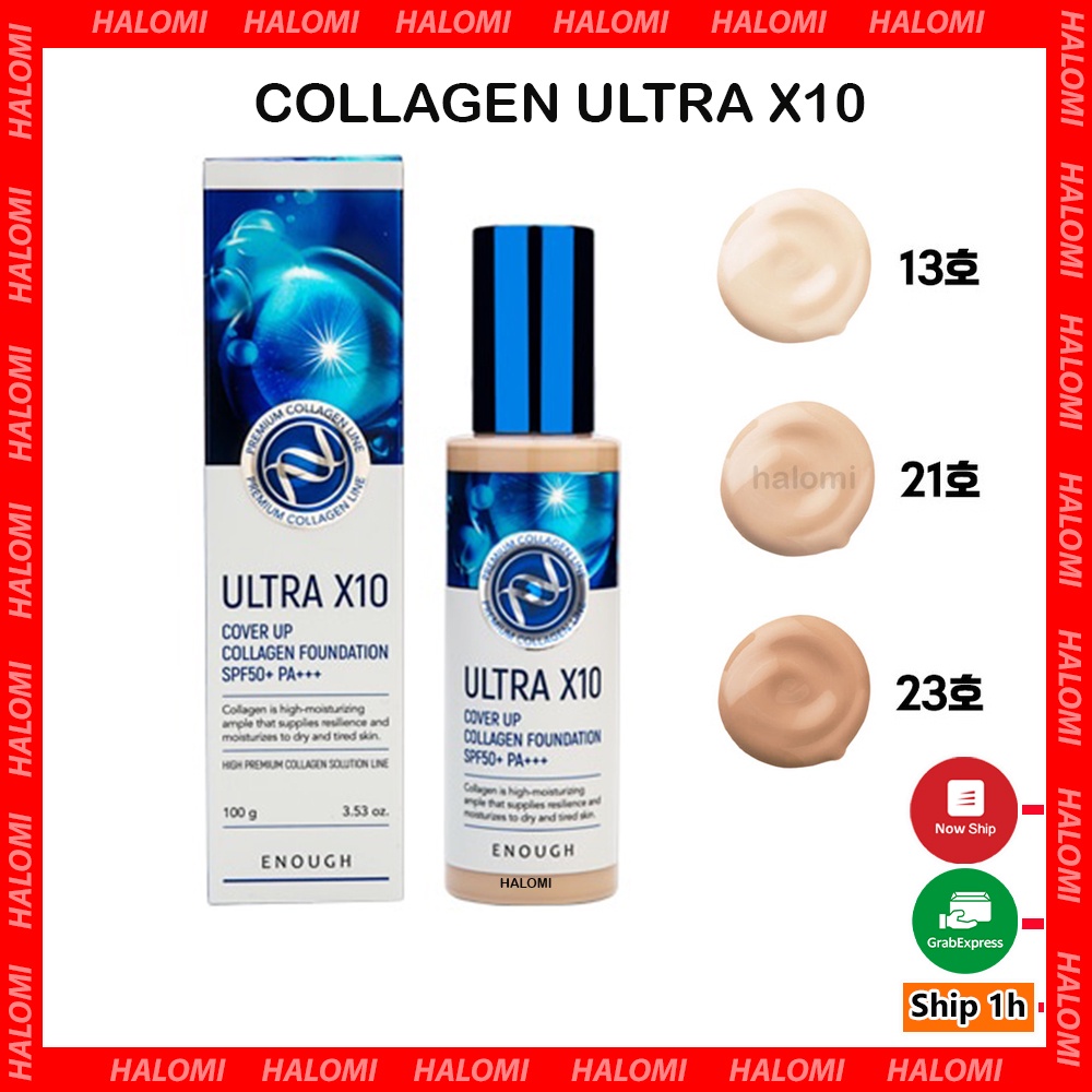Kem nền Collagen Ultra X10 Cover Up Enough 100ml korea makeup phù hợp cho mọi da