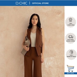 Áo vest Gile cổ 2 ve nắp túi thêu D.CHIC MS: 160513